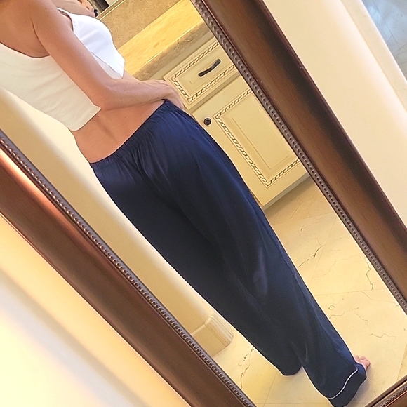 Identity Lingerie Baby Blue Silky Pajama Bottoms, M/L - Picture 5 of 15